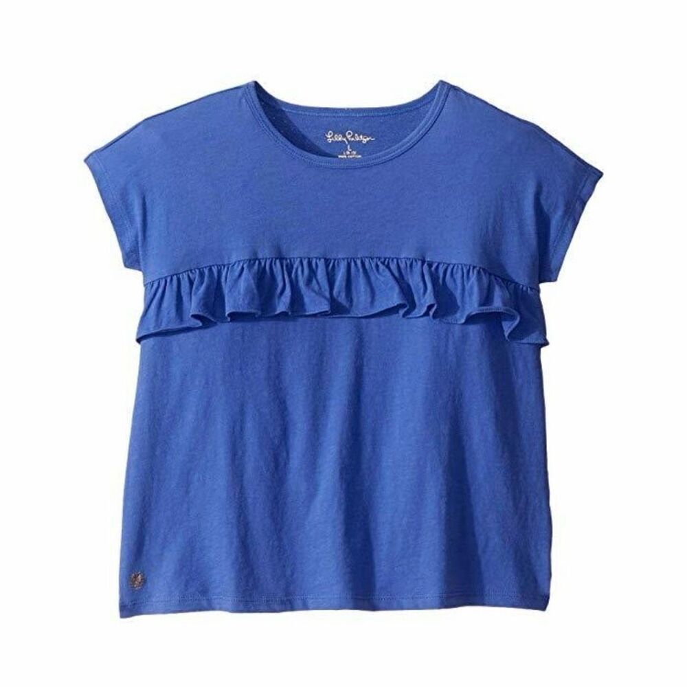 Lilly Pulitzer Girls small Petal Top in Iris Blue
